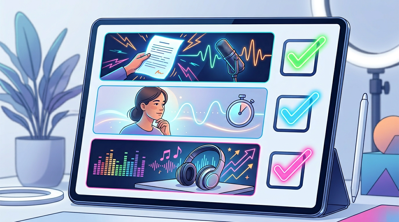 A checklist graphic detailing tips for creating viral AI videos for social media.