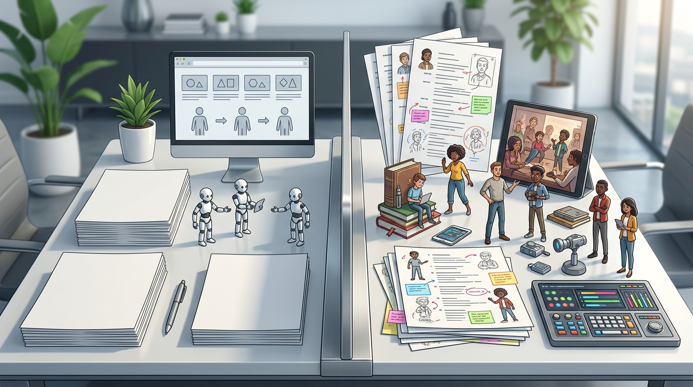 Table showing how to optimize scripts for AI character voice generation.