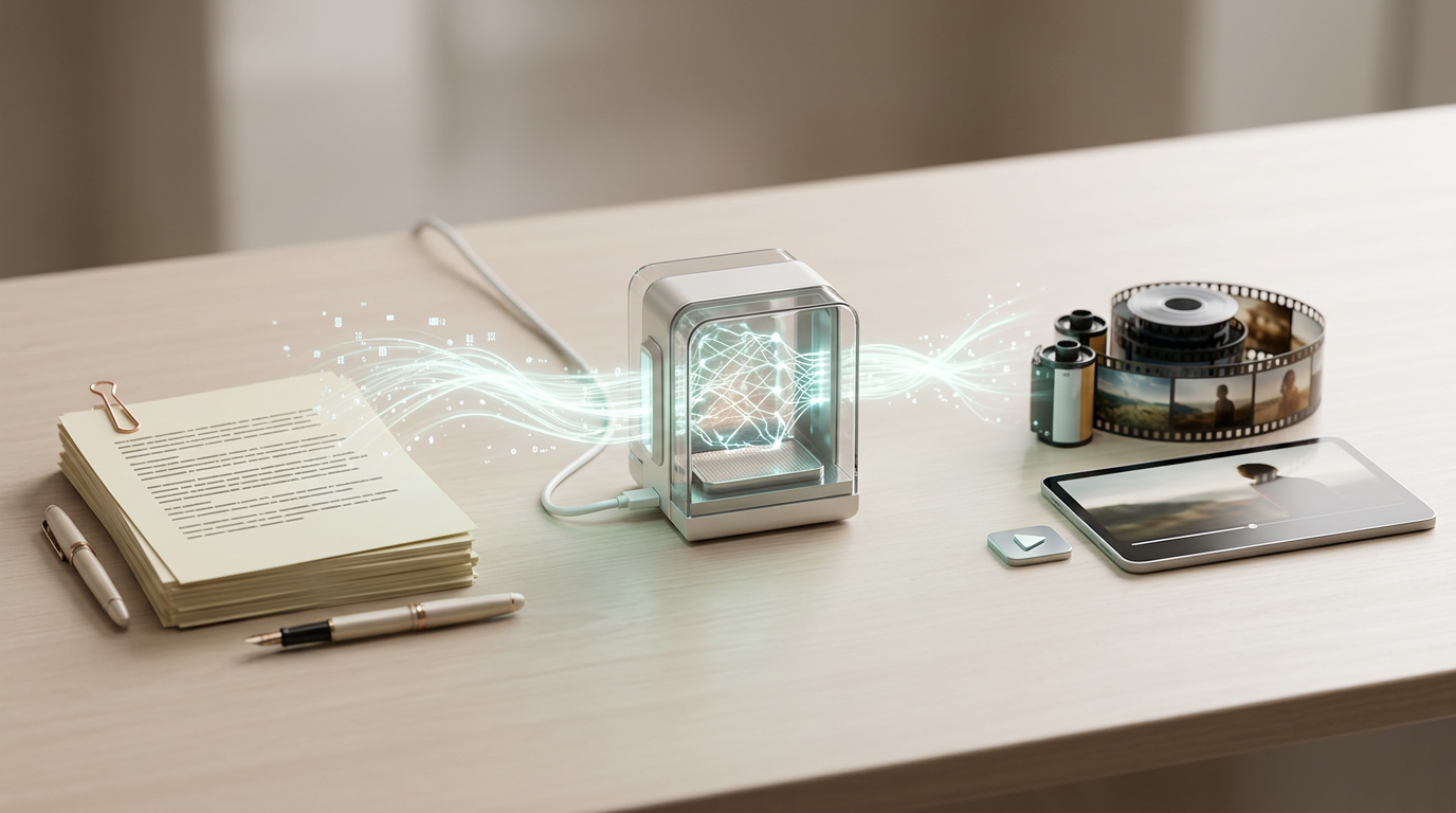 Infographic showing the simple three-step process to create an AI celebrity-style video.