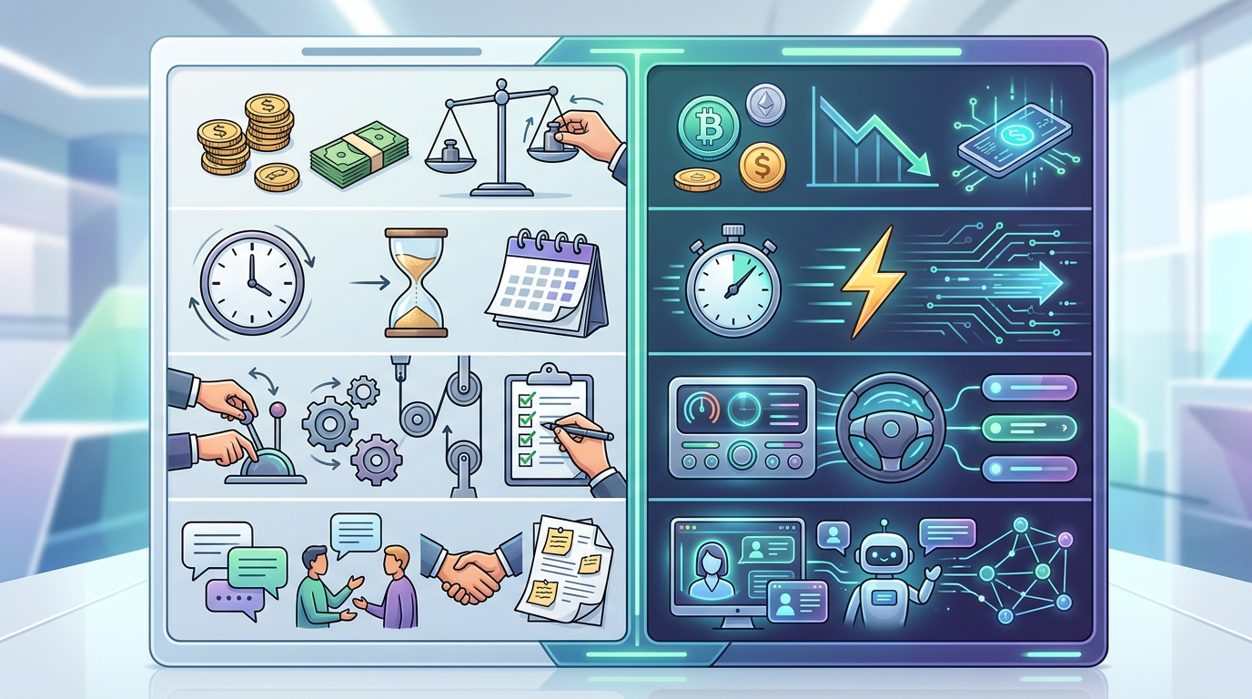 A comparison chart showing the benefits of AI-driven content creation versus traditional talent booking.