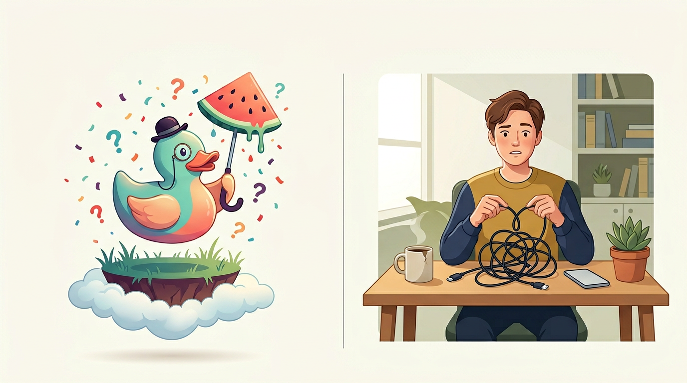 A comparison chart showing how absurd and grounded comedic styles differ in digital content.