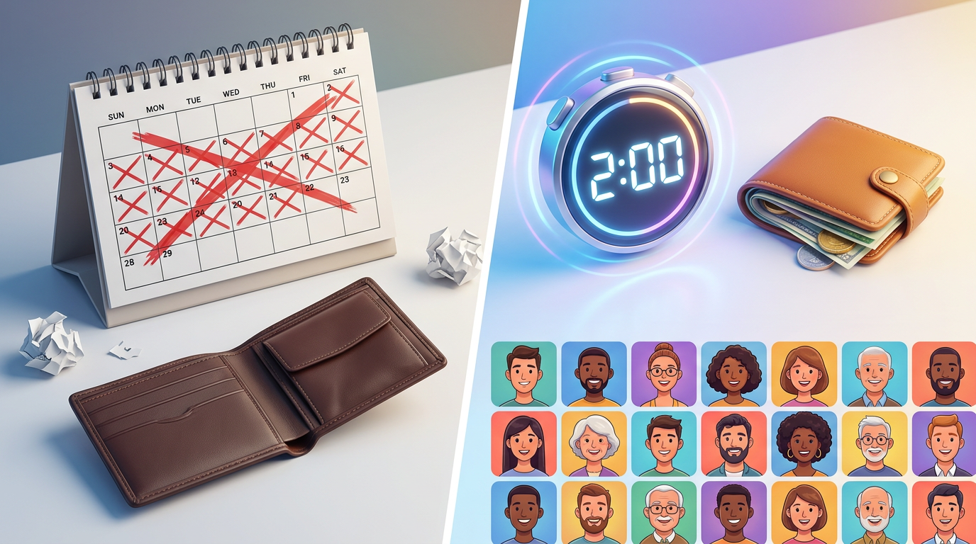 Infographic comparing the slow, expensive traditional celebrity shoutouts with the fast, affordable Fanfun AI platform.