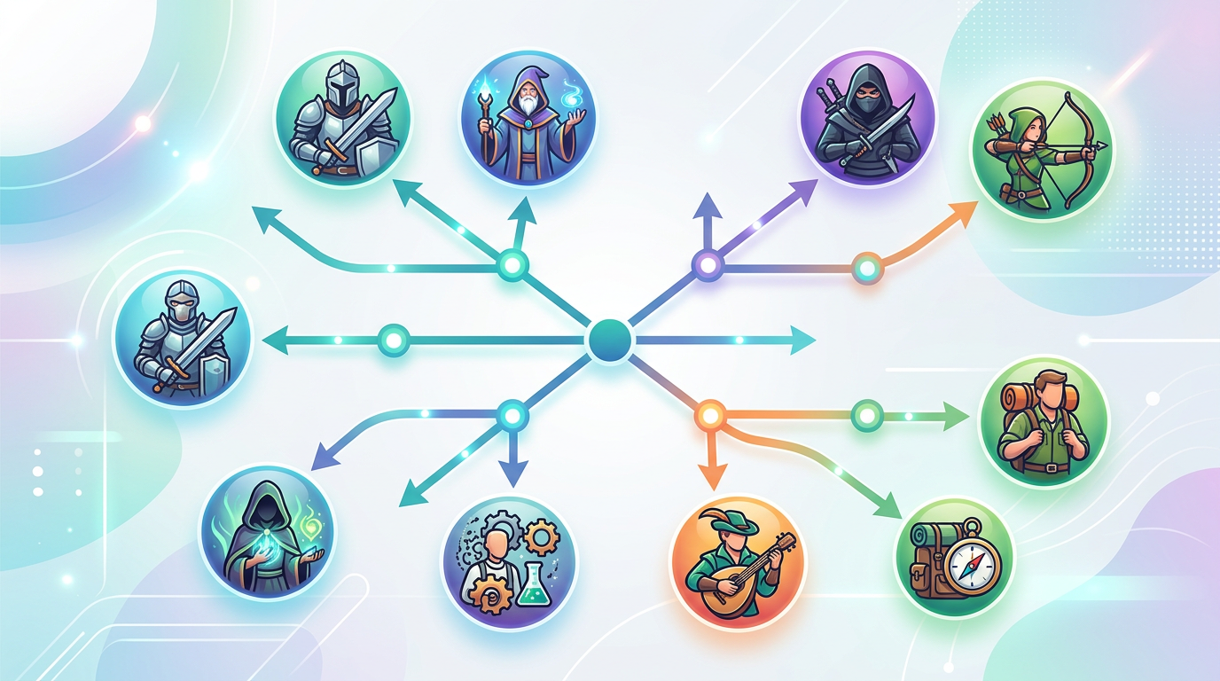 Infographic showing how to choose an AI persona for content creation.
