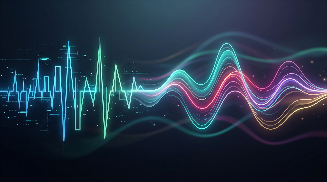 Visual representation of high-quality AI voice waveforms compared to low-quality ones.