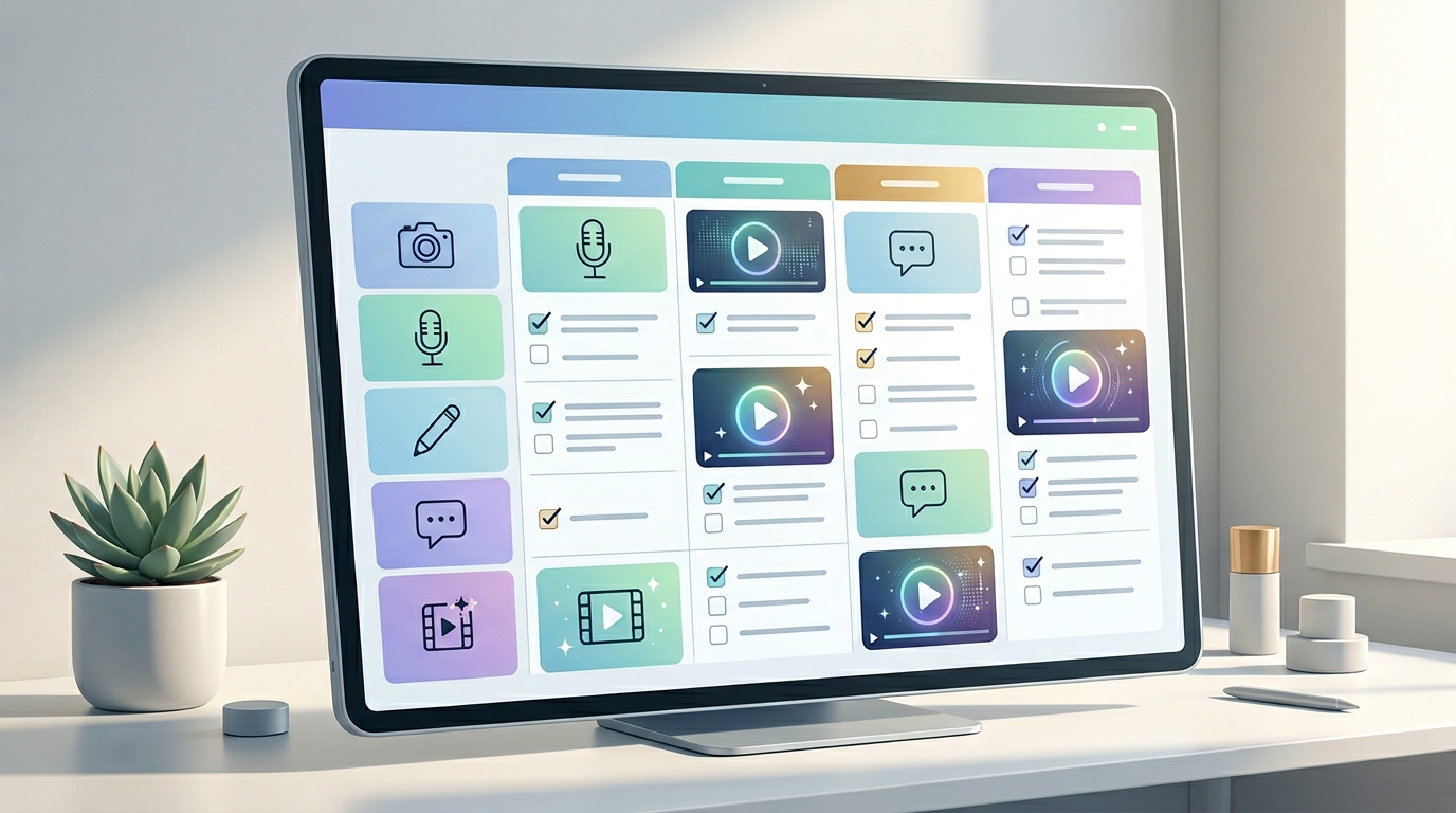 A content creation checklist for integrating AI personas into a regular posting schedule.