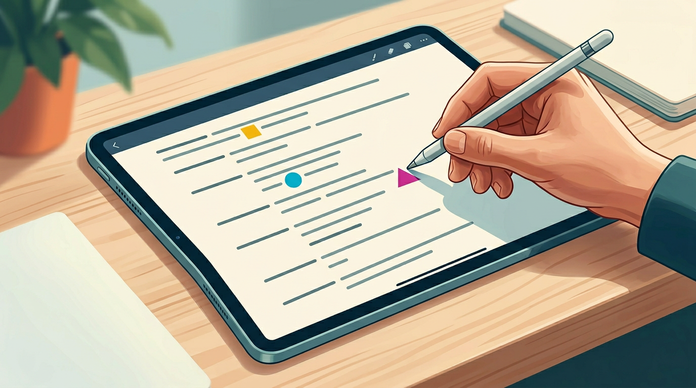 Close-up of a digital script being edited for an AI voice generator.