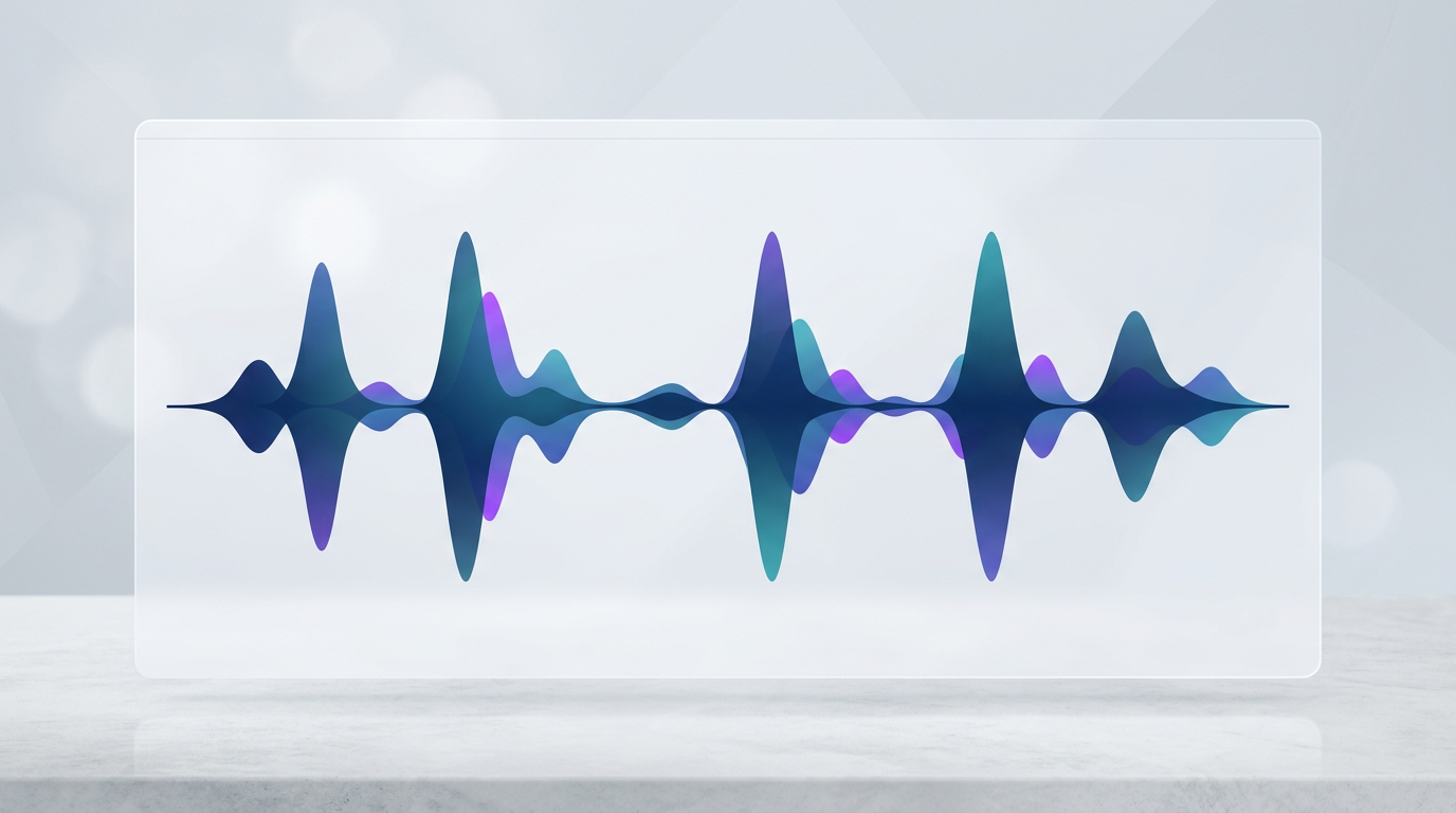 Visualization of speech cadence and rhythm for AI voice synthesis.