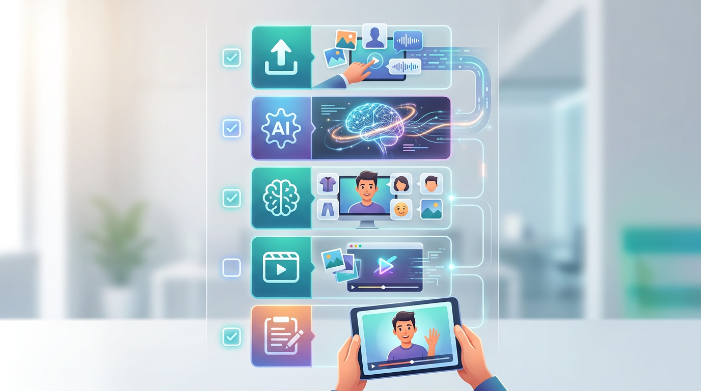 A step-by-step checklist for creating personalized AI celebrity videos.