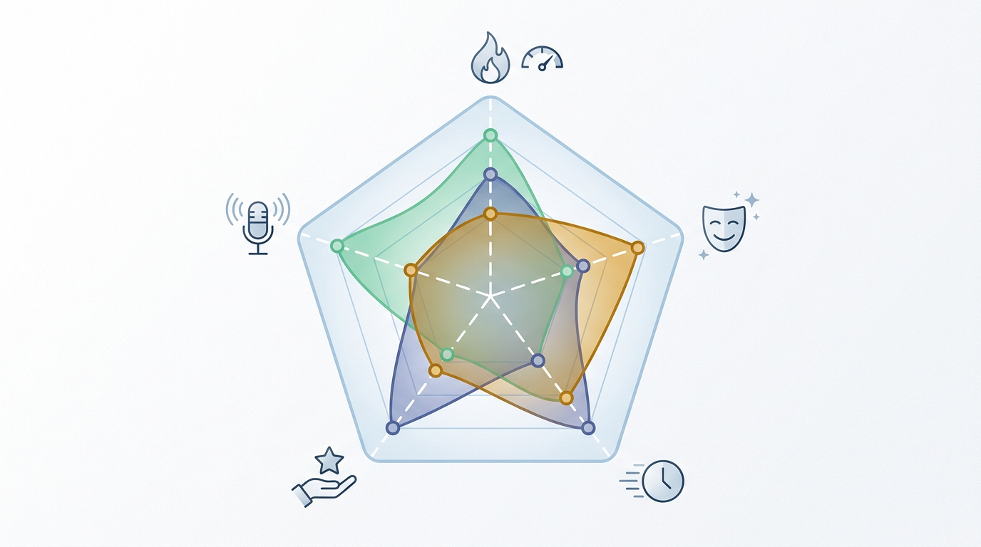 A radar chart illustrating the key personality traits that define viral content creators.