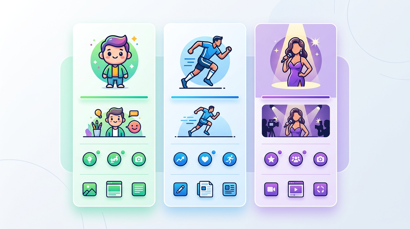 A decision matrix guide for choosing the right AI persona for different content types.