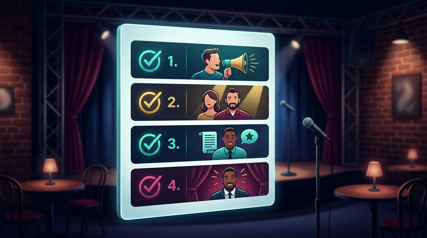 A 4-step checklist for creating effective roast content using AI tools.