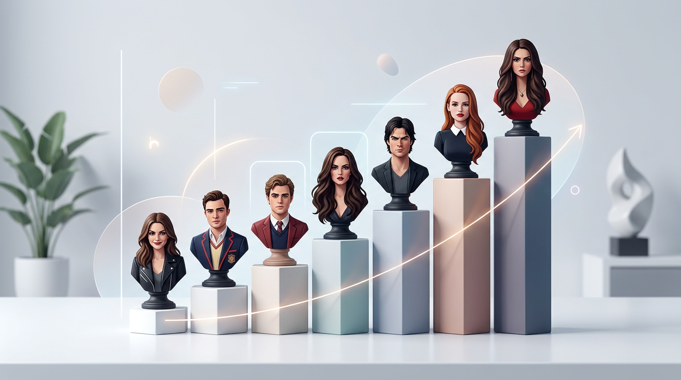 A chart illustrating the character arc balance of teen drama villains.