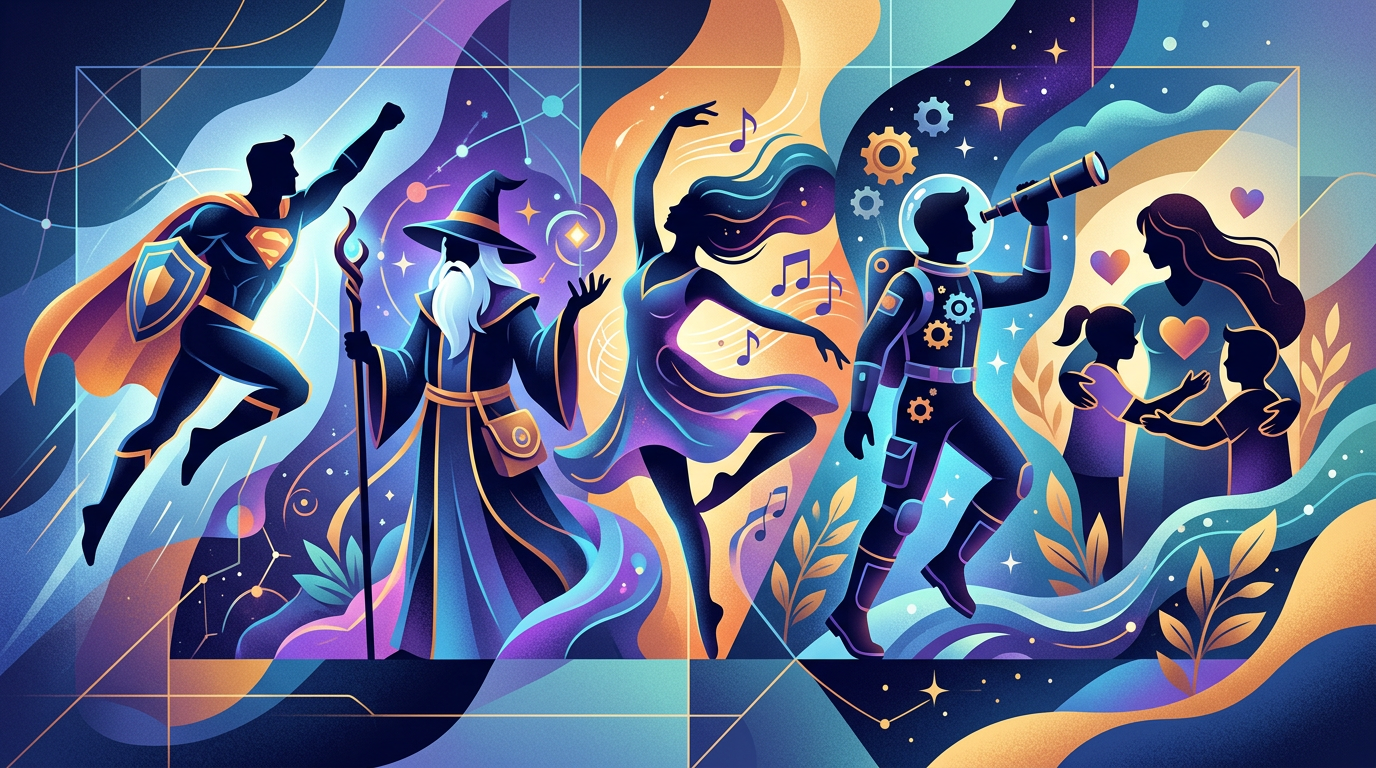 A selection of AI persona archetypes ranging from sports icons to animated characters.