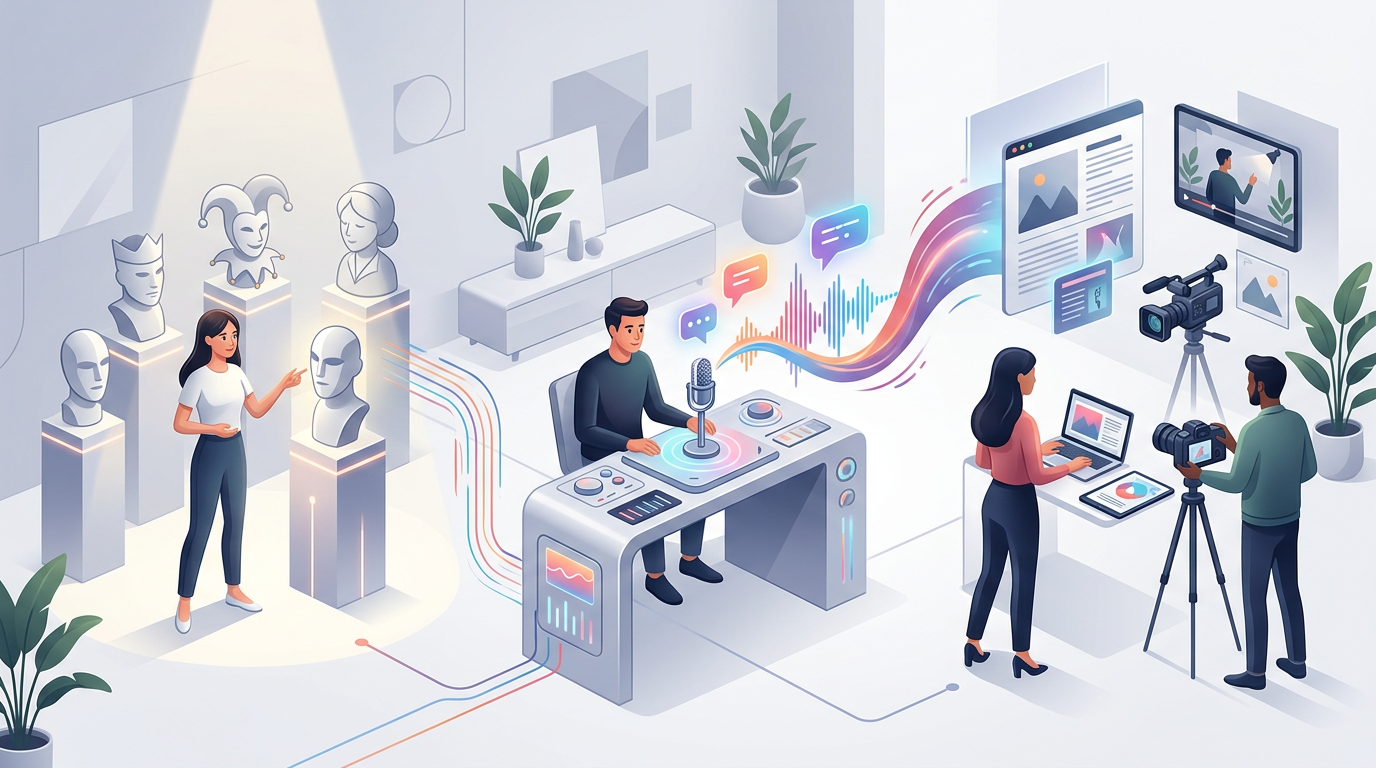 A flowchart illustrating the steps to creating nostalgia-driven content using AI tools.