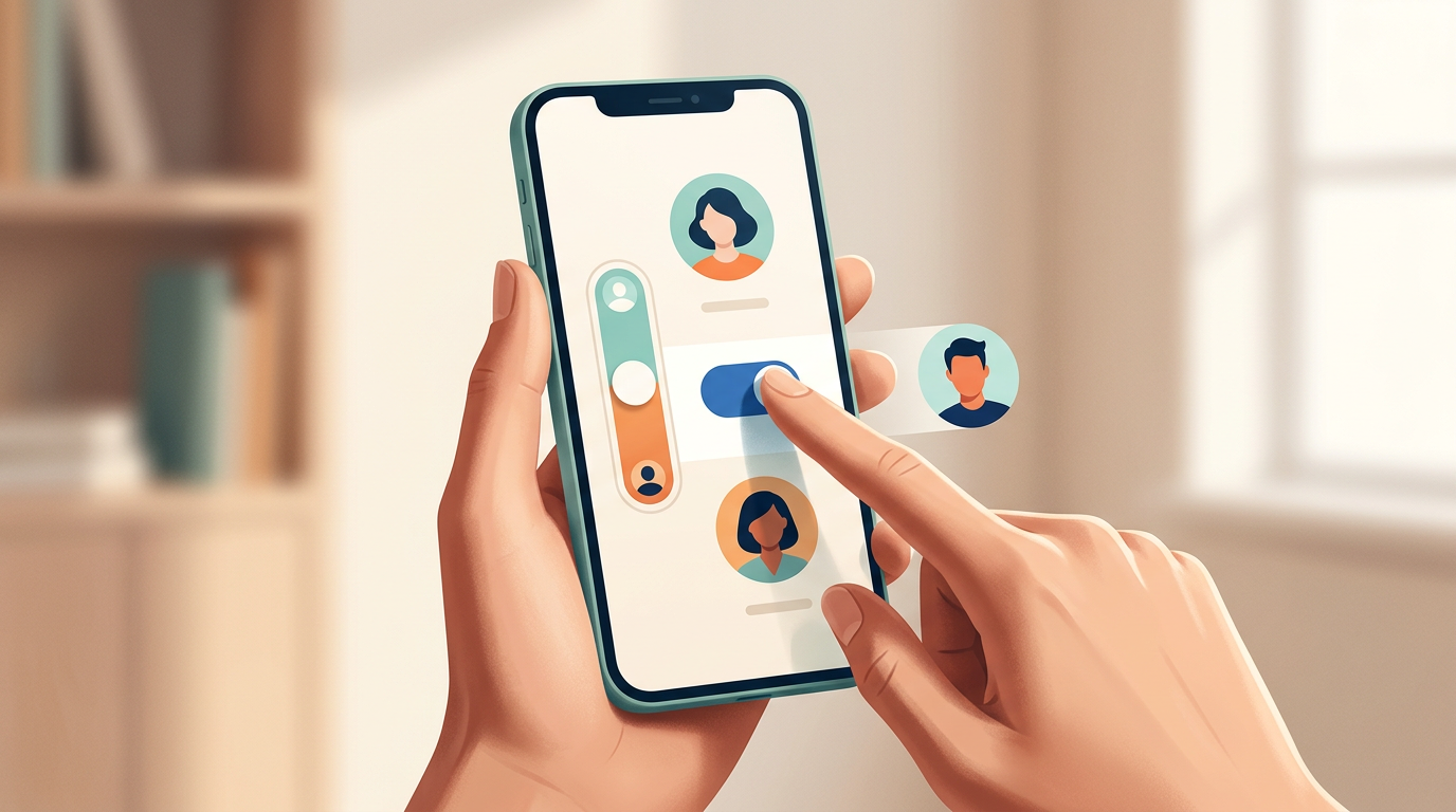 A screenshot of the Fanfun platform interface showing the ease of selecting different AI voice personas for content creation.