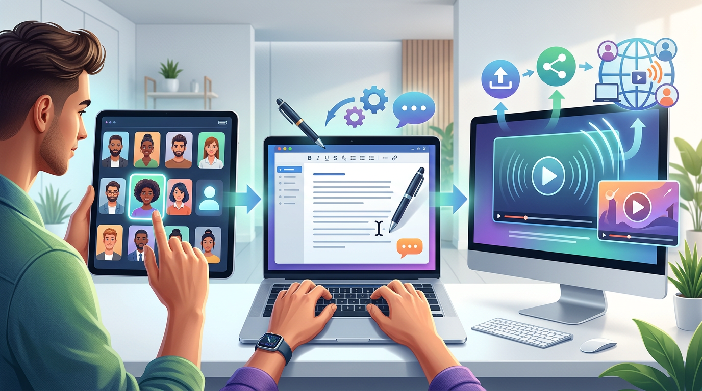 Infographic showing the three-step process for creating personalized fan content using AI.