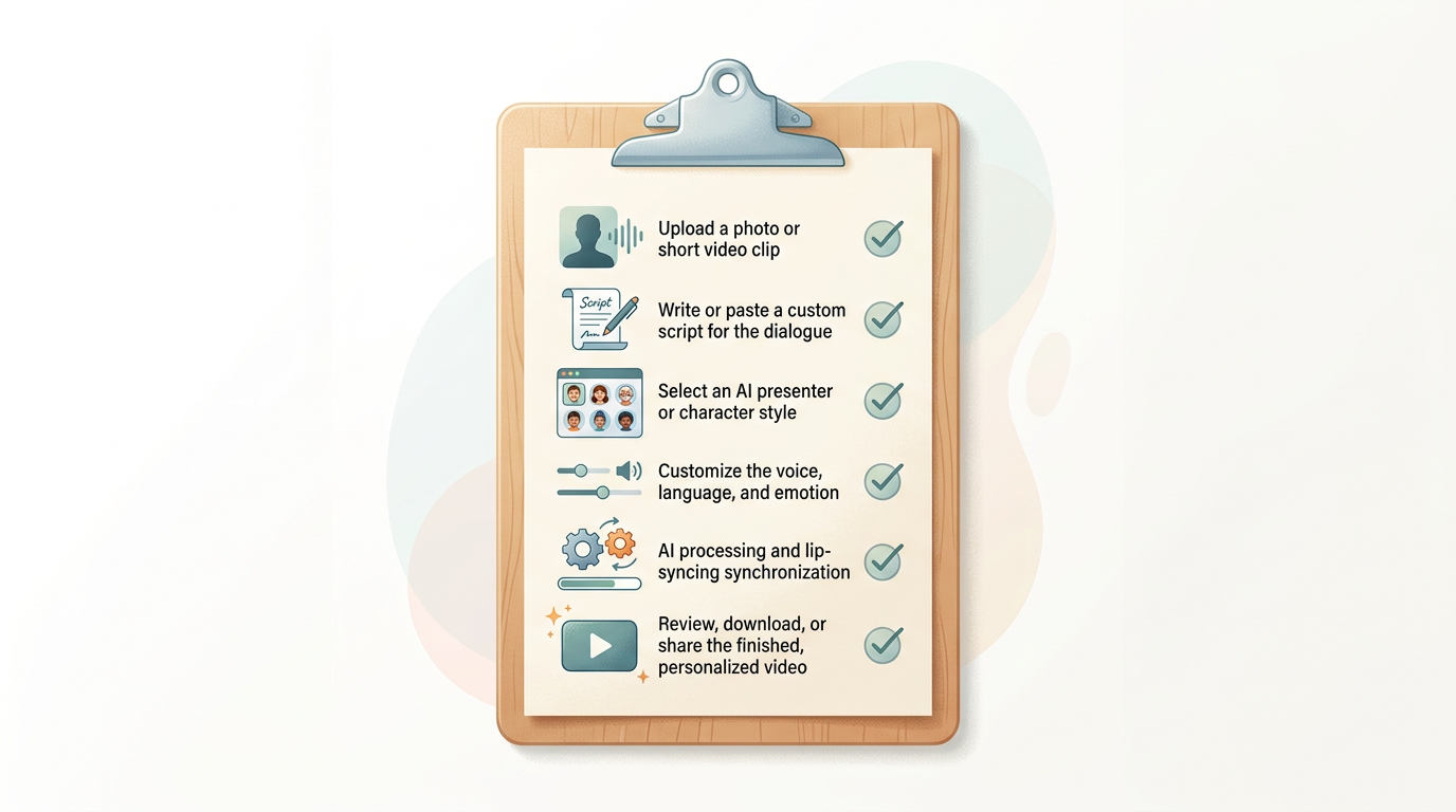A step-by-step checklist for creating AI-generated content on Fanfun.