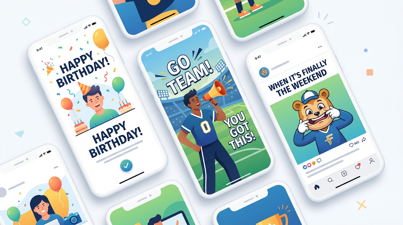 Example of various personalized AI video and chat interactions created on the Fanfun platform.