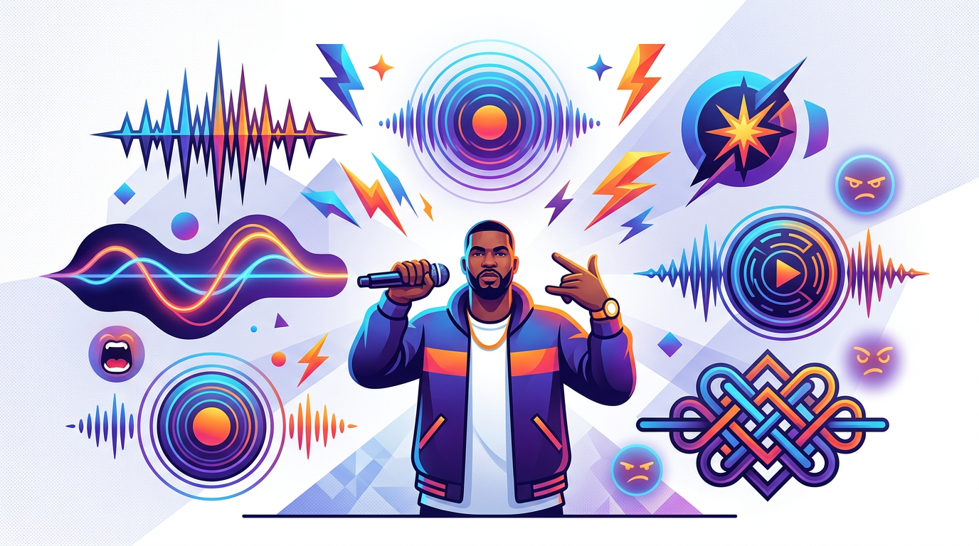 A breakdown of the key elements that make a voice sound like a viral rap star.