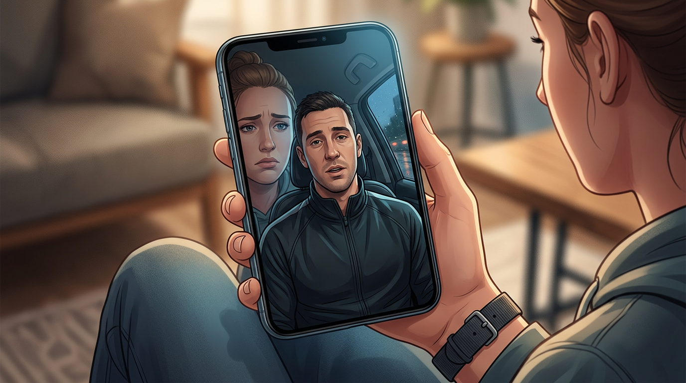 A smartphone showing a low-energy video message from an athlete, illustrating the disappointment of traditional shoutout videos.