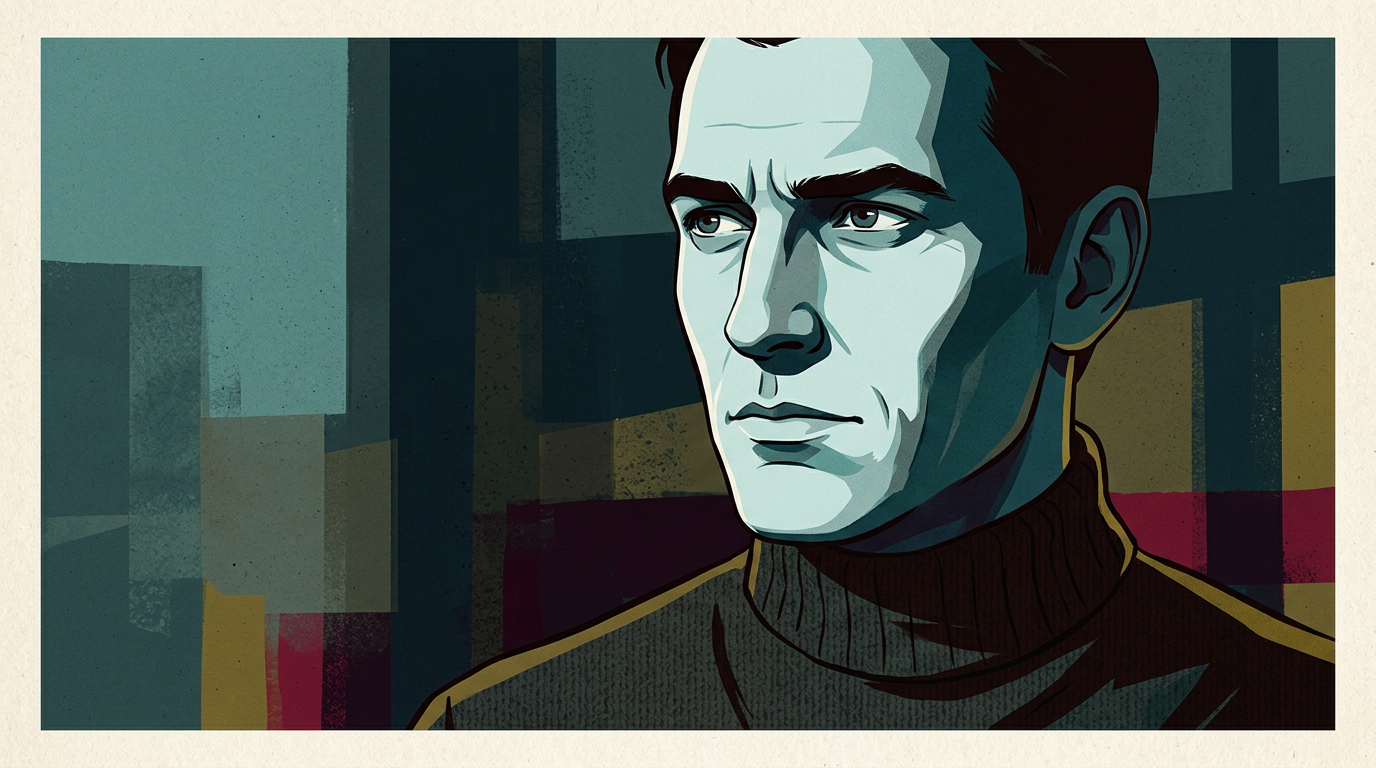 Cinematic shot of a character with a thoughtful, intense expression, representing the nuance of modern villainy.