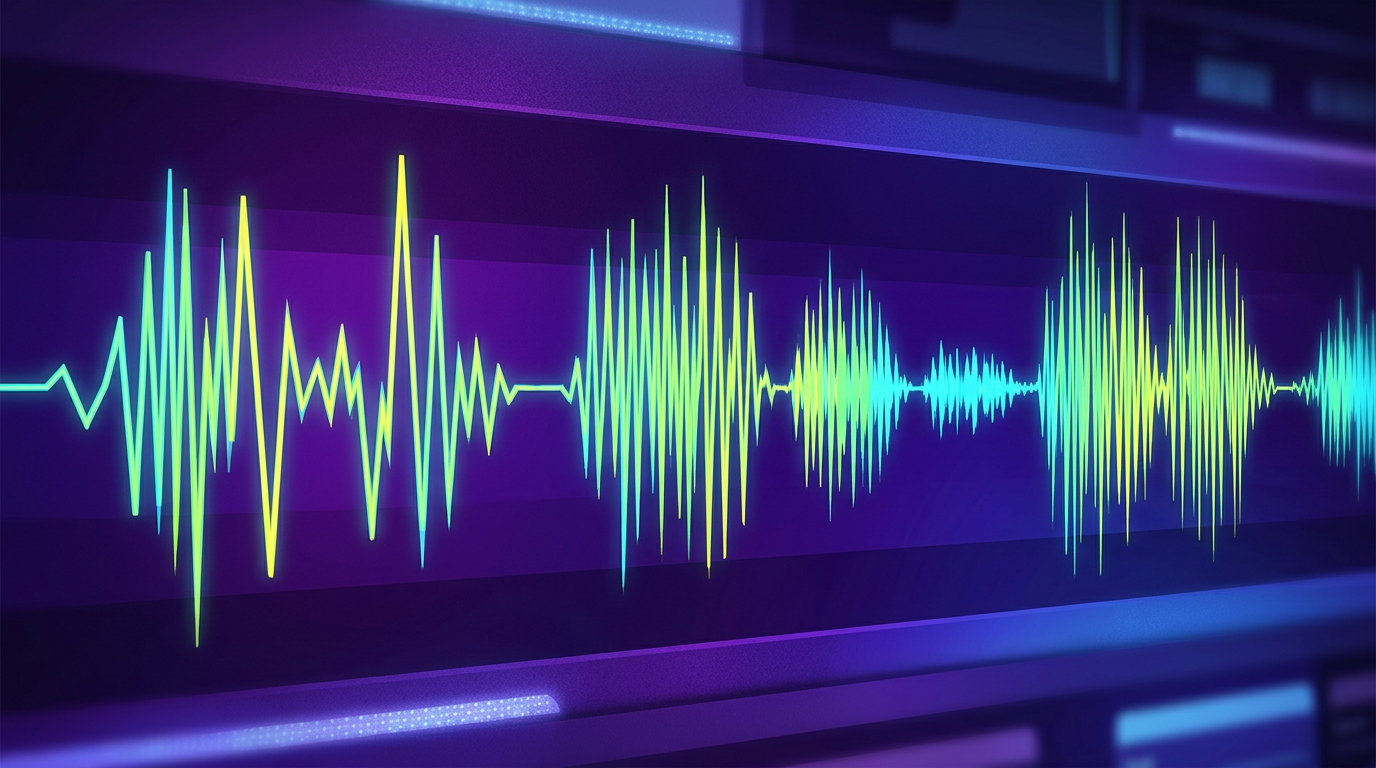 Digital waveform visualization showing high-energy vocal patterns.