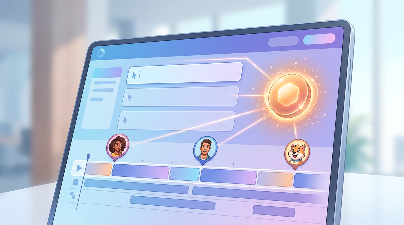 A conceptual interface of Fanfun's AI video generator showing the creative workflow for customizing character roasts.