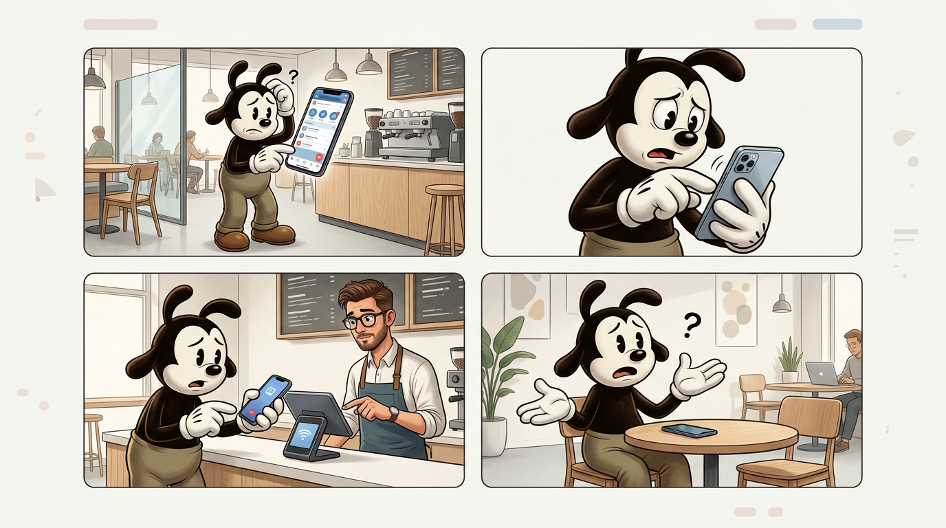 A storyboard illustration demonstrating how to pair classic cartoon character dynamics with modern, everyday situations for comedic content.