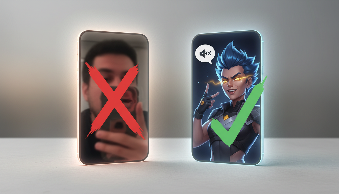 A side-by-side comparison showing the difference in production value between a shaky self-recorded video and a polished AI-generated celebrity roast video.