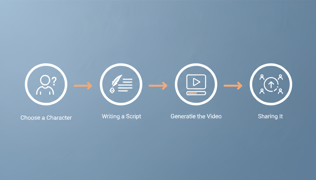 An infographic diagram outlining the four steps to create a custom digital birthday gift.