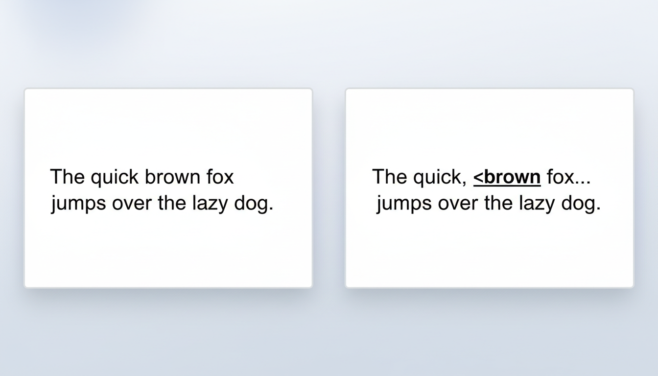 A comparison showing a standard text script versus a phonetically optimized script designed for AI voice generation pacing.