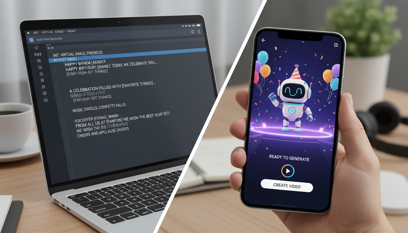 How to Write a Script for an AI Birthday Video - Fanfun