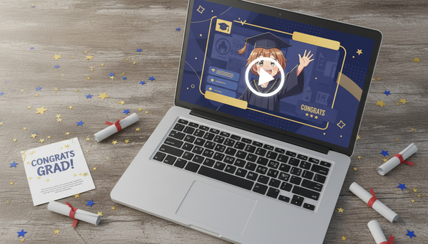 How to Create a Virtual Graduation Card with a Custom Character Video - Fanfun