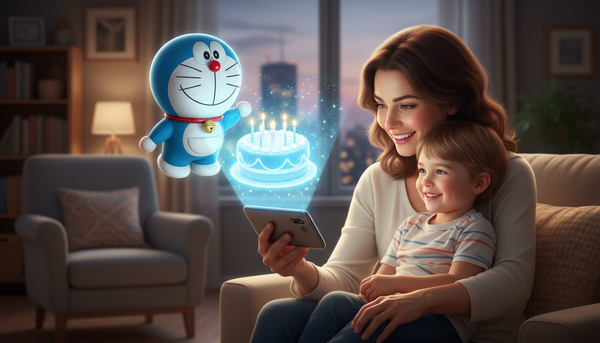 How to Create a Doraemon Voice Greeting Online for Children's Birthdays - Fanfun